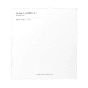 Bloco De Notas Escritório de advocacia legal minimalista elegante