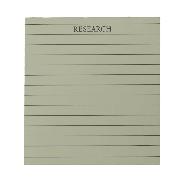 Bloco De Notas Escritório do Elegante Verde Sage & Serene (Frente)