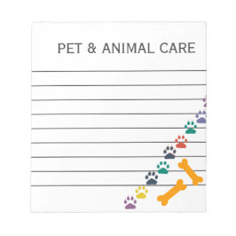 Bloco De Notas Escritório empresarial de acolhimento de animais d