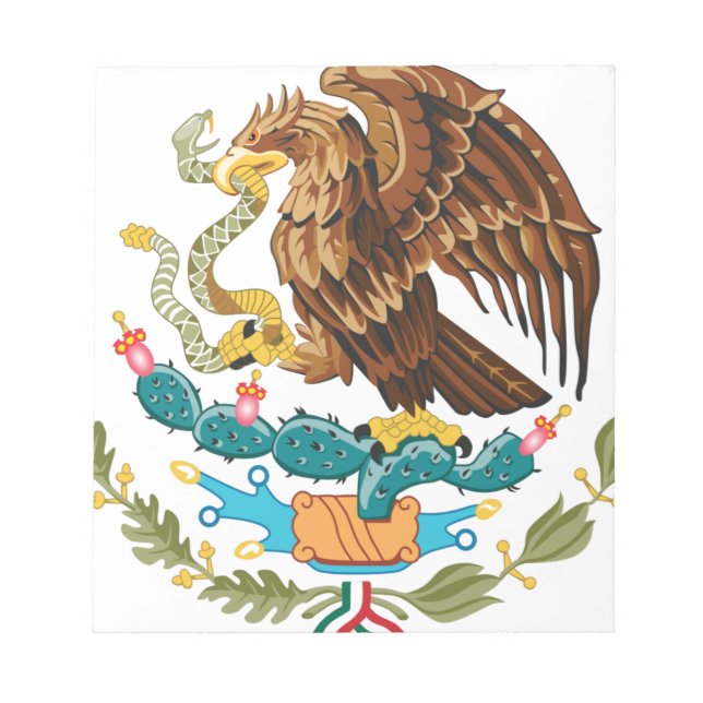 Bloco De Notas Escudo Nacional do México - Emblema Mexicano (Frente)