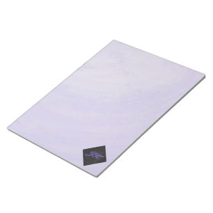 Bloco De Notas Esfregaço de mirtilo e monograma preto