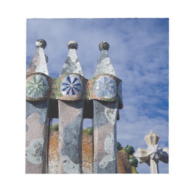 Bloco De Notas Espanha, Catalunha, Barcelona. Casa Batlló (1906). (Frente)