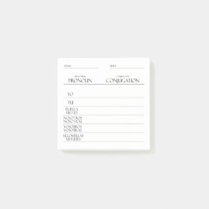 Bloco De Notas Espanhol Prática de Conjugação de Verbos