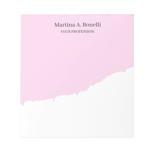 Bloco De Notas Especial simples e elegante profissional único (Frente)