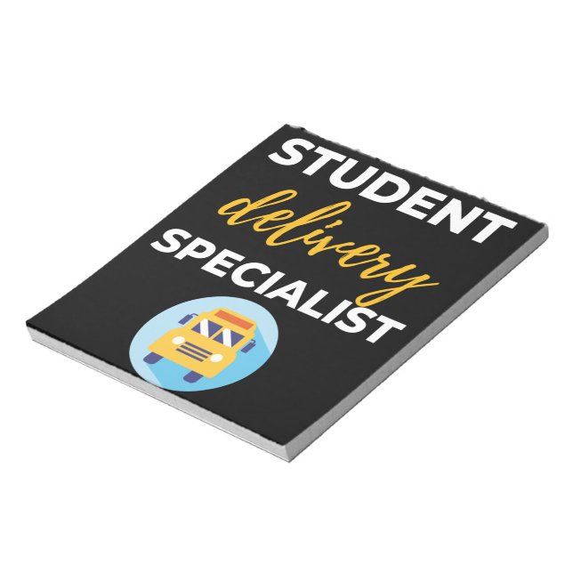 Bloco De Notas Especialista em entrega de estudantes (Invertido)