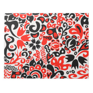 Bloco De Notas Espetáculo floral de arte popular ucraniana