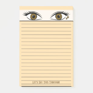 Bloco De Notas Espião Humoroso Olhos Castanhos Pretos
