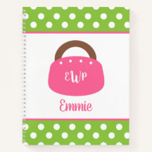 Bloco de notas espiral Bag das Bermudas Monograma