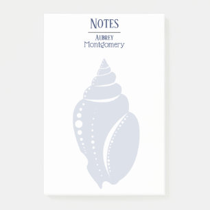 Bloco De Notas Espiral costal Seashell Personalizado