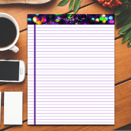 Bloco de notas espumante roxo escuro