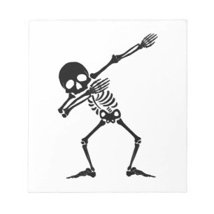Bloco De Notas Esqueleto Dab esqueleto dabando - crânio camisa ma