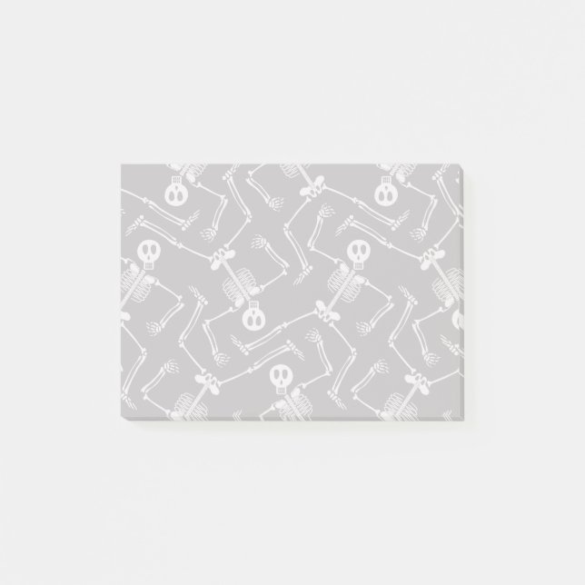 Bloco De Notas Esqueletos de Dia de as Bruxas engraçado (Frente)