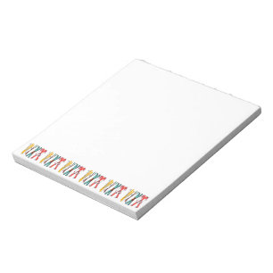 Bloco De Notas Esqui engraçado esquiar esquiador colorido