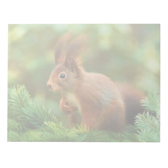 Bloco De Notas Esquilo numa árvore (Frente)