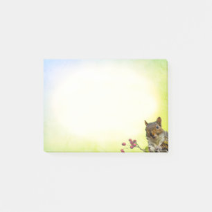 Bloco De Notas Esquilo Selvagem Fofo em Fundo Pastel