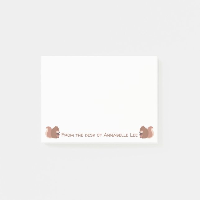 Bloco De Notas Esquilos bonitos com bolotas (Frente)