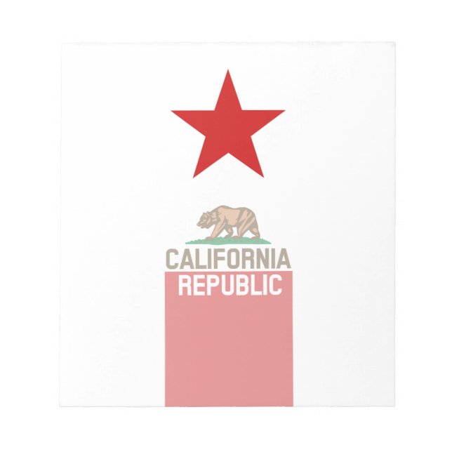 Bloco De Notas Estado da República da CALIFÓRNIA - Estrela (Frente)