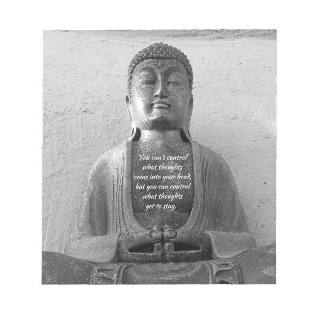 Bloco De Notas Estátua antiga Buda, inspiração, meditação - (Frente)
