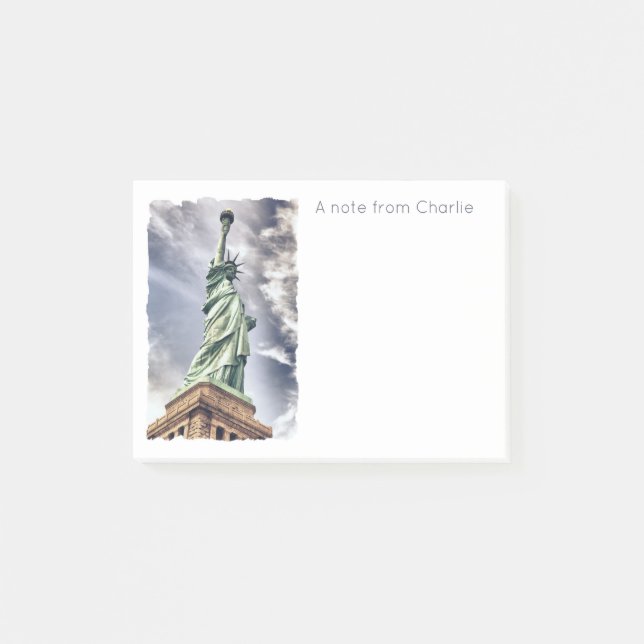 Bloco De Notas Estátua das notas personalizadas da Liberdade (Frente)