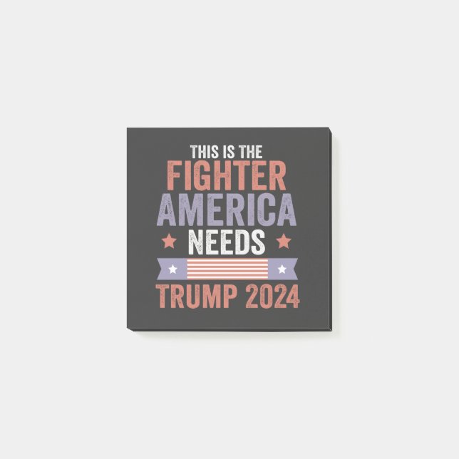 Bloco De Notas Este é o Presente do "Fighter American Needs Trump (Frente)