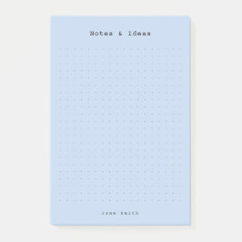 Bloco De Notas Estética retrô personalizada e minimalista azul