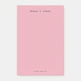 Bloco De Notas Estética retrô personalizada e minimalista rosa