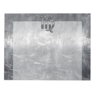 Bloco De Notas Estilo de Distância do Sinal Virgo Zodiac - Grunge