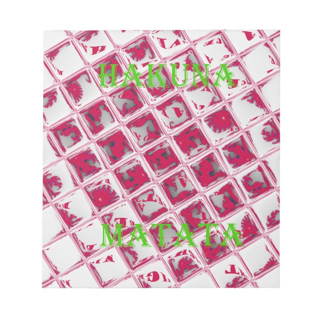 Bloco De Notas Estilo de Matata Red Hakuna (Frente)