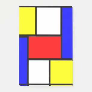 Bloco De Notas Estilo de Padrão Mondrian