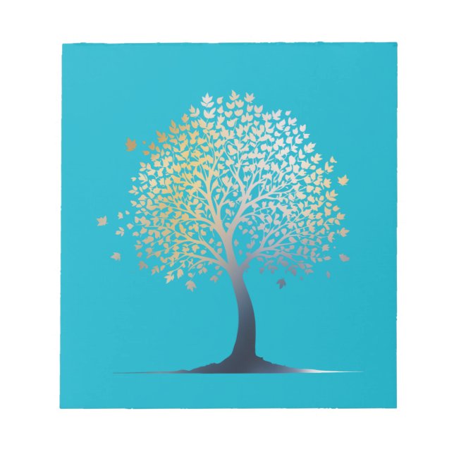 Bloco De Notas Estilo de Silhueta de Vida do Ambiente Natural da  (Frente)