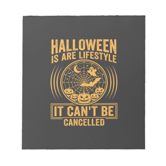 Bloco De Notas Estilo de vida de Halloween Morcego Teia de Aranha (Frente)