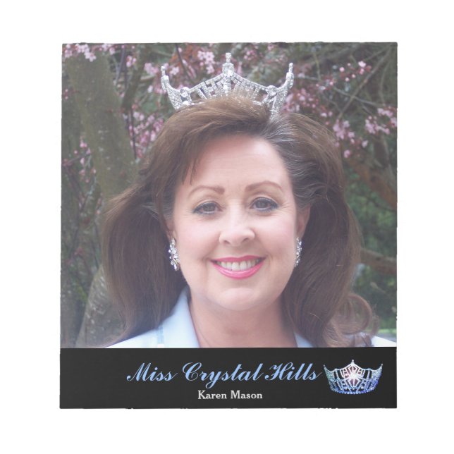 Bloco De Notas Estilo Miss América Pageant Crown (Frente)