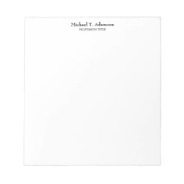 Bloco De Notas Estilo Retro Elegante Simples Branco