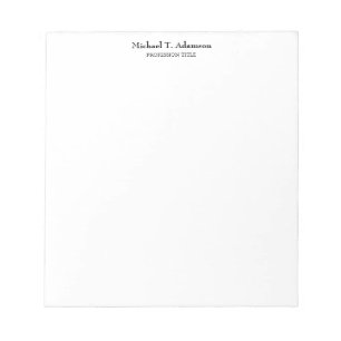 Bloco De Notas Estilo Retrô Elegante Simples Branco