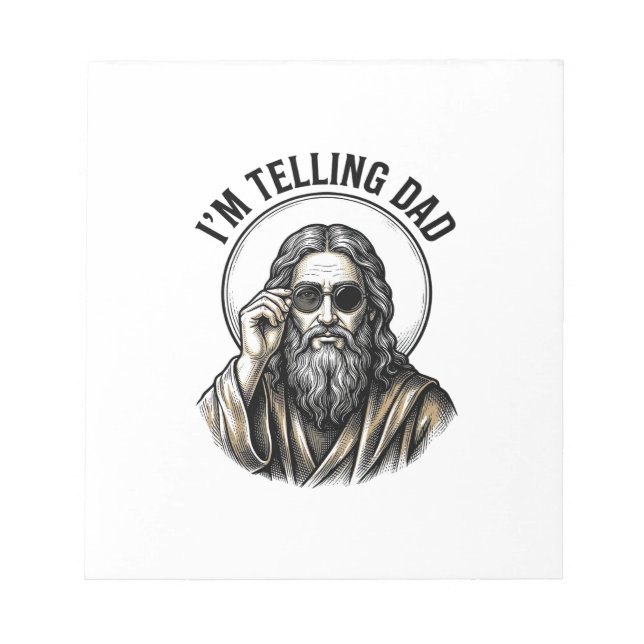 Bloco De Notas Estou Contando ao Papai Camisa Engraçada com Grava (Frente)