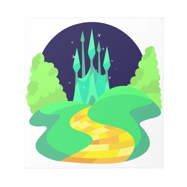 Bloco De Notas estrada de tijolos amarela (Frente)