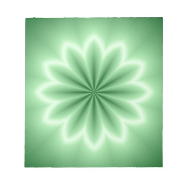 Bloco De Notas Estrela Abstrata Verde (Frente)