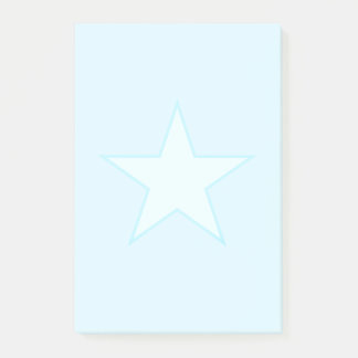 Bloco De Notas Estrela com azul claro