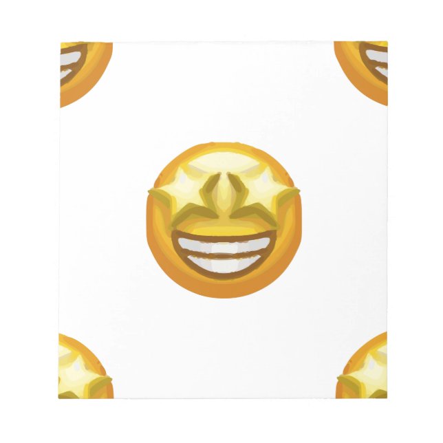 Bloco De Notas estrela de olhos emoji (Frente)