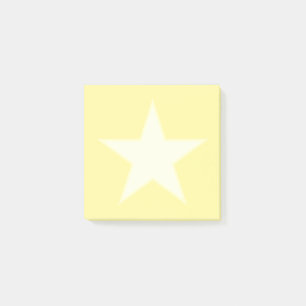 Bloco De Notas Estrela em amarelo claro