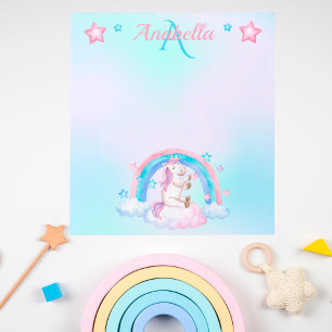 Bloco De Notas Estrelas de Aquarela Pastel Personalizadas e Unicó