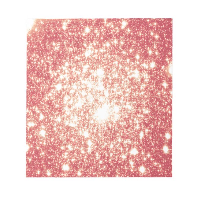 Bloco De Notas Estrelas de Champanhe de Pêssego (Frente)