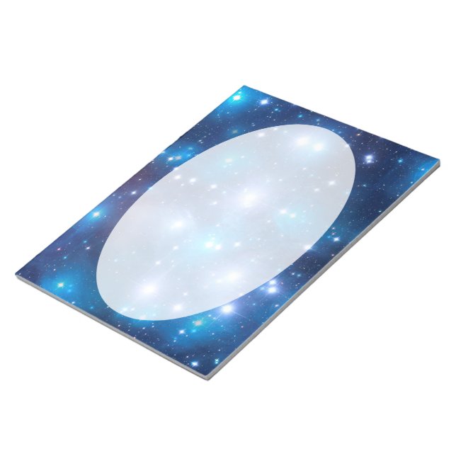 Bloco De Notas Estrelas do Universo Azul + suas ideias (Inclinado)