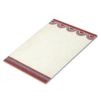 Bloco De Notas Estrelas e Stripes Patriotas