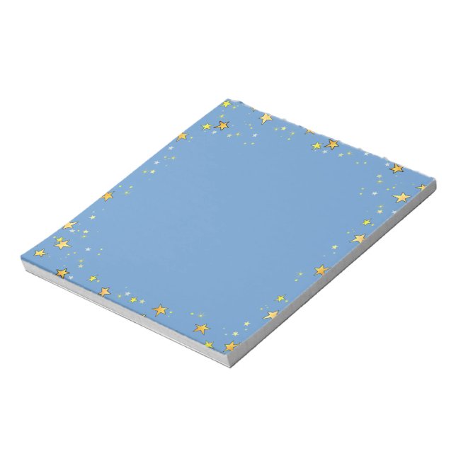 Bloco De Notas Estrelas em Azul (Invertido)