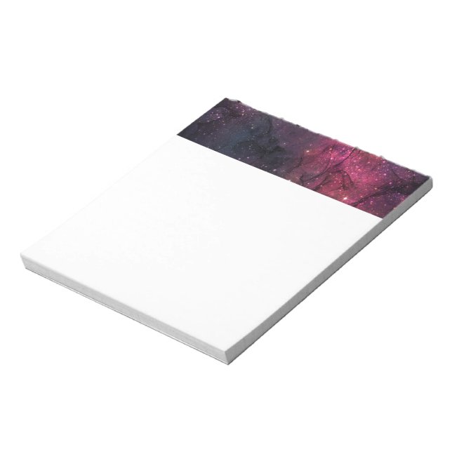 Bloco De Notas Estrelas Estreladas Padrão de Galáxia Espacial Pla (Invertido)