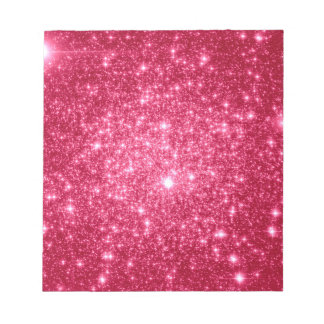 Bloco De Notas Estrelas Rosa Quente