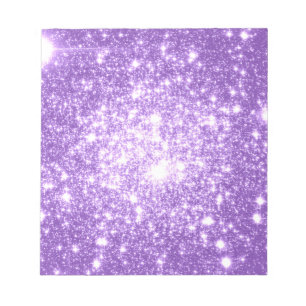 Bloco De Notas Estrelas Roxas Lavanda