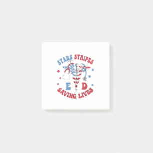 Bloco De Notas Estrelas Stripes E D Salvando Vidas