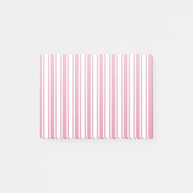 Bloco De Notas Estrias doces brancas e rosadas (Frente)